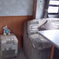 "I hear you have been in for an extensive make over!" said the over bear'ing new puffy to the bright new dining suite. "I feel fully recovered now thanks" said suite.