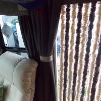 Leather chairs & fluffy fly screens