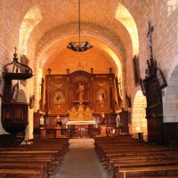 Inside the church.