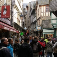 Inside at last, people everywhere.