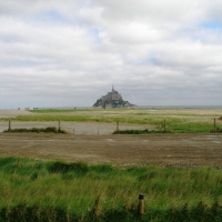 Mont St Michel from the car park.. Bugger that's a long way to go!