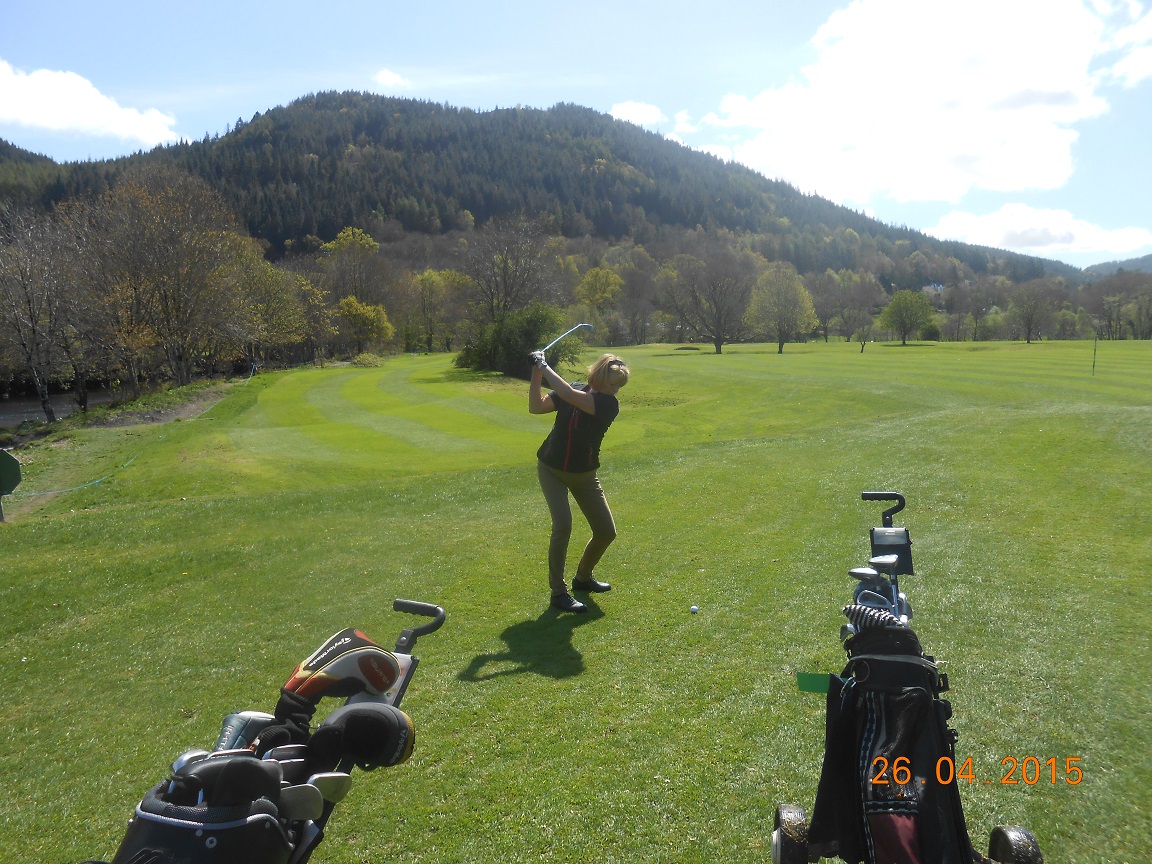 Meg on the 4th Tee