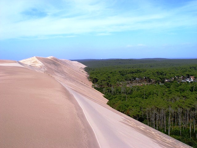 The site is next to the biggest sand dune in Europe. 
Really something to see.